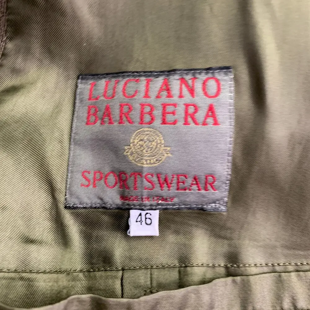 LUCIANO BARBERA Size 36 Brown Heather Wool Hidden Buttons Coat